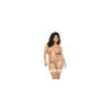 Body guépière grande taille avec dentelle brodée florale Sydney, porte jarretelles réglables et détachables 